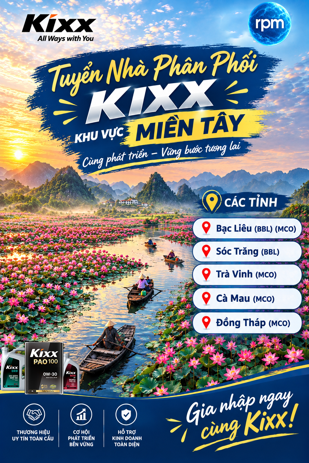 TÌM KIẾM NHÀ PHÂN PHỐI ĐỒNG HÀNH PHÁT TRIỂN THỊ TRƯỜNG MIỀN TÂY
